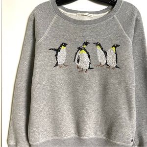 AE American Eagle sequin penguin sweatshirt